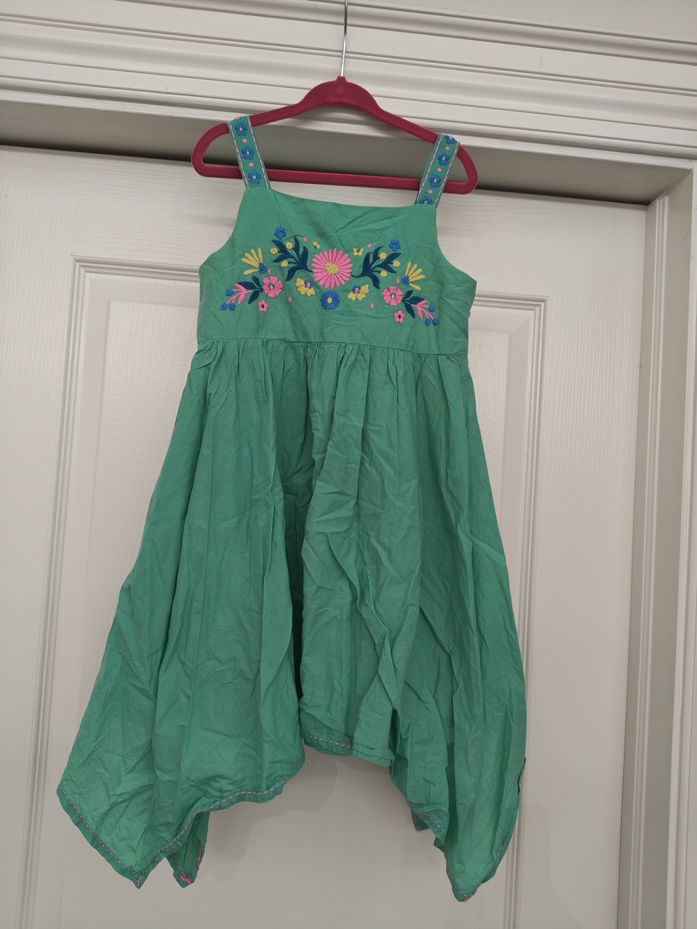 Cynthia Rowley Teal Green Floral Embroidered Sundress